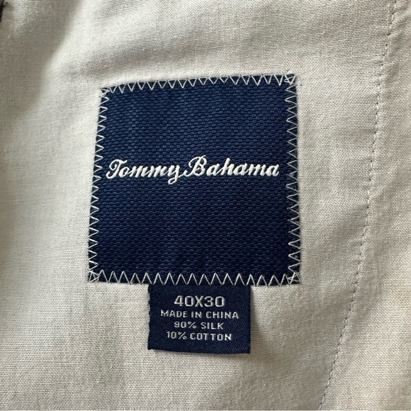 Tommy Bahama Gray Silk Blend Flat Front Men’s Chino Pants 40x30 - Picture 4 of 6